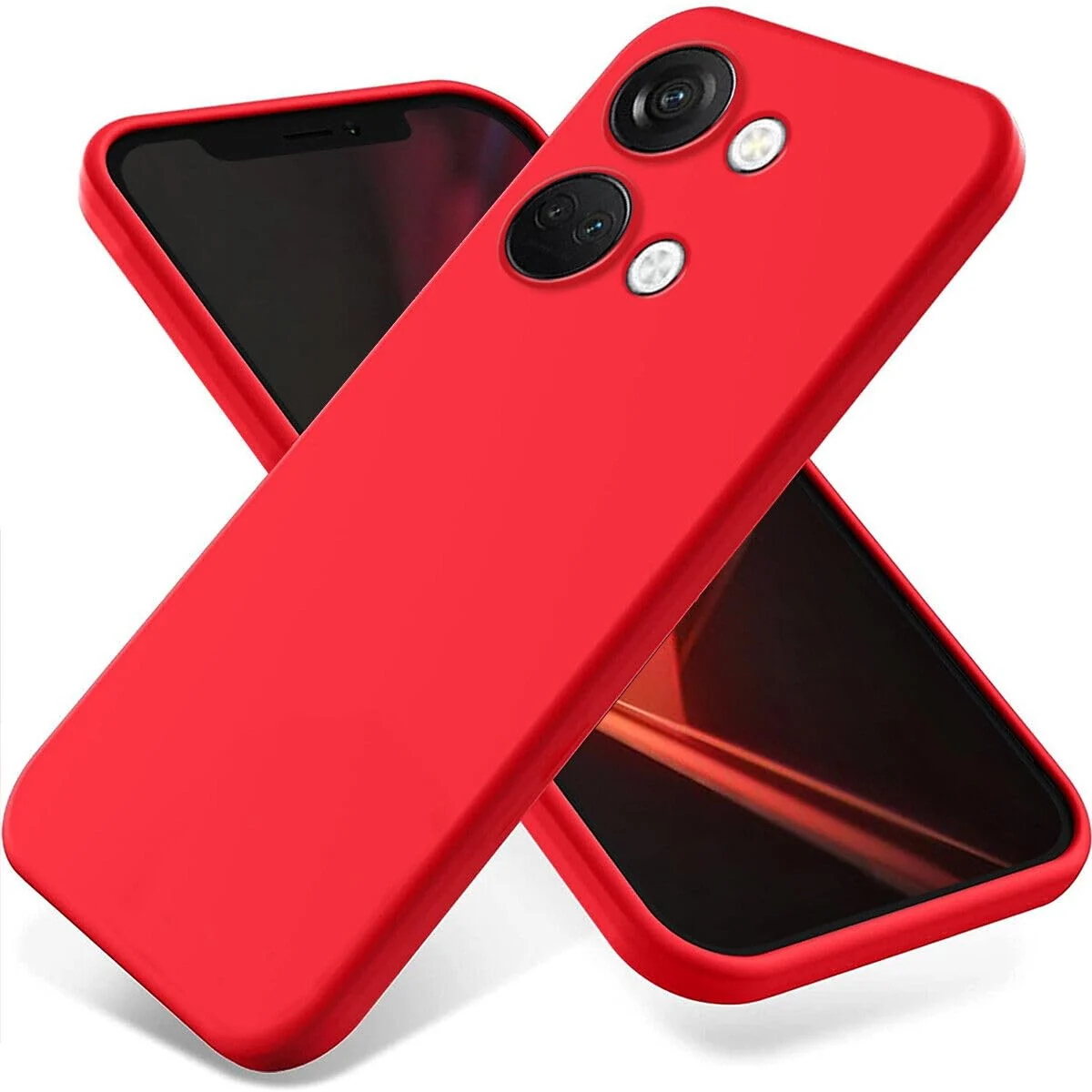 DL3 Mobilak Soft Silicone Gel Bumper Case for OnePlus Nord 3 - Red