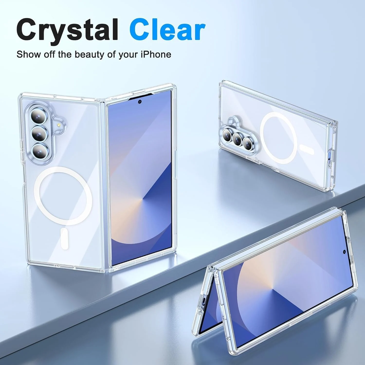 DL3 Mobilak for Samsung Galaxy Z Fold 7 Case, Compatible with MagSafe Shockproof Protection Yellowing Resistant Magnetic Phone Case for Galaxy Z Fold 7 5G (2024) - Clear