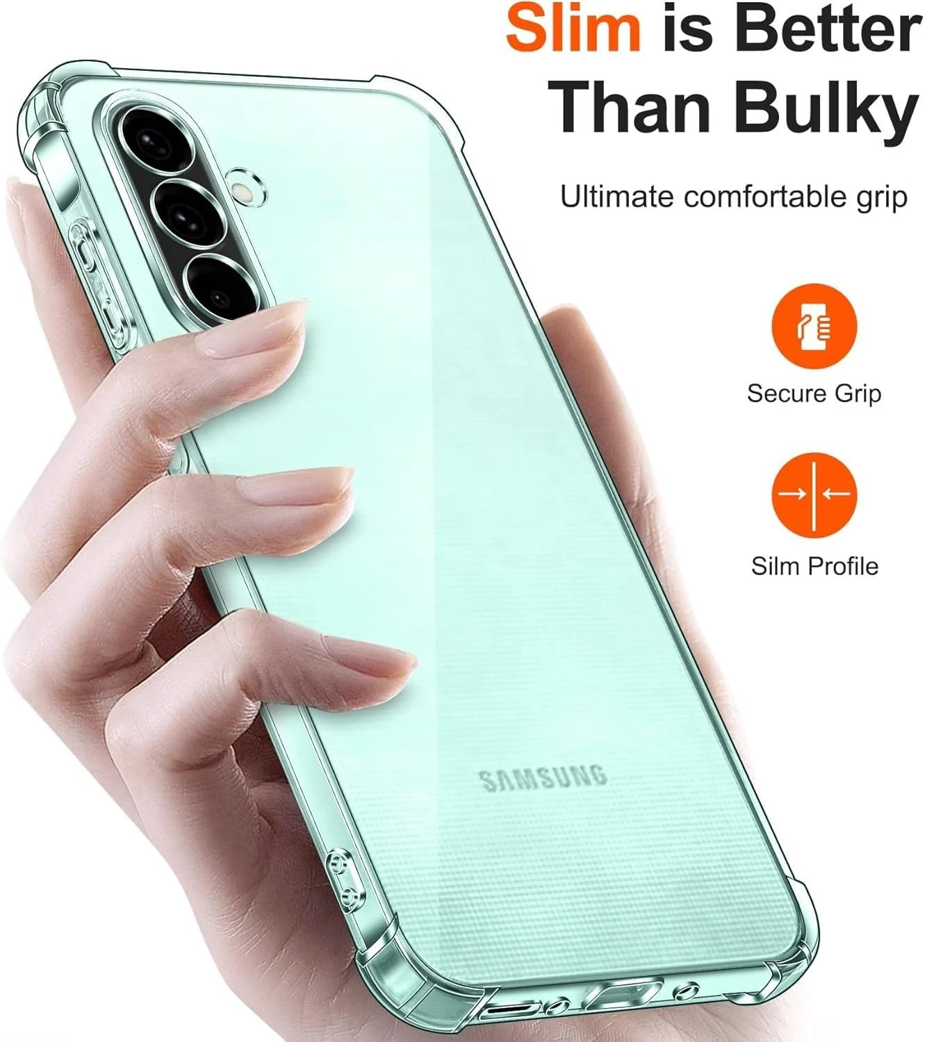 DL3 Mobilak Clear TPU Protective Case for Samsung Galaxy A26 5G with Camera Protection and Shockproof Design - Clear