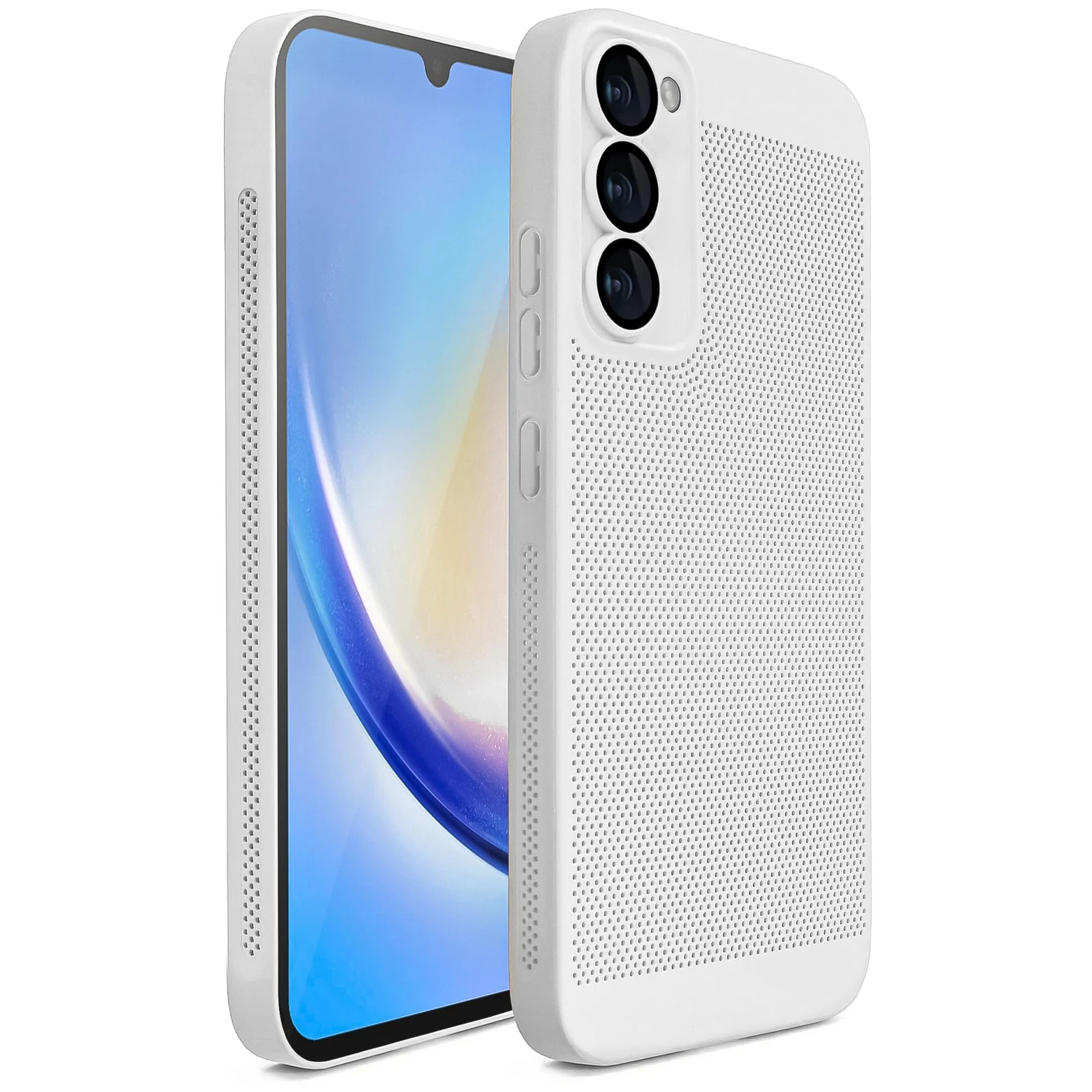 DL3 Mobilak Heat-Dissipation Hard PC Case with Built-In Camera Lens Protector for Samsung Galaxy S20 FE - White