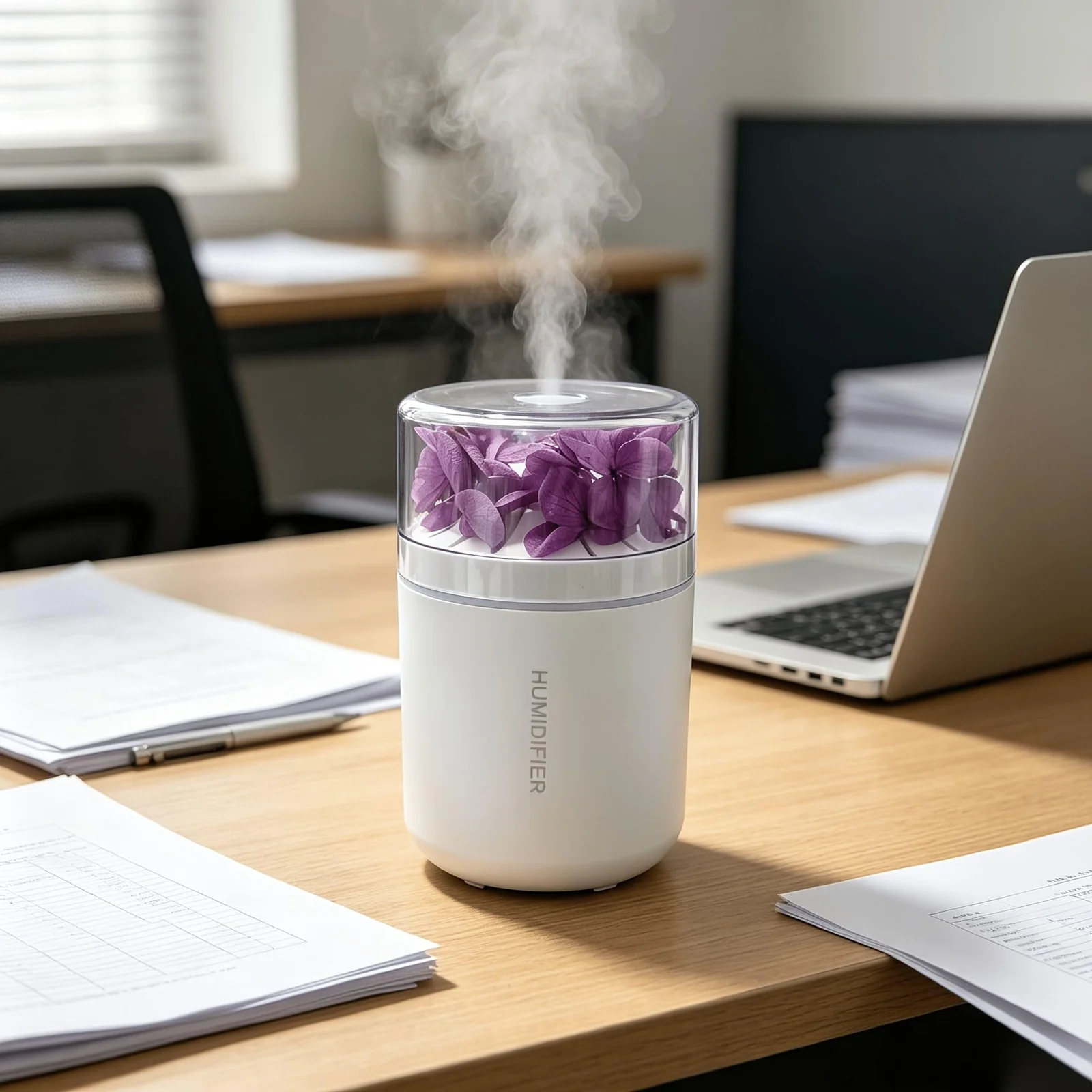 MOBIGON 180 ml USB Humidifier with Night Light, Style-2