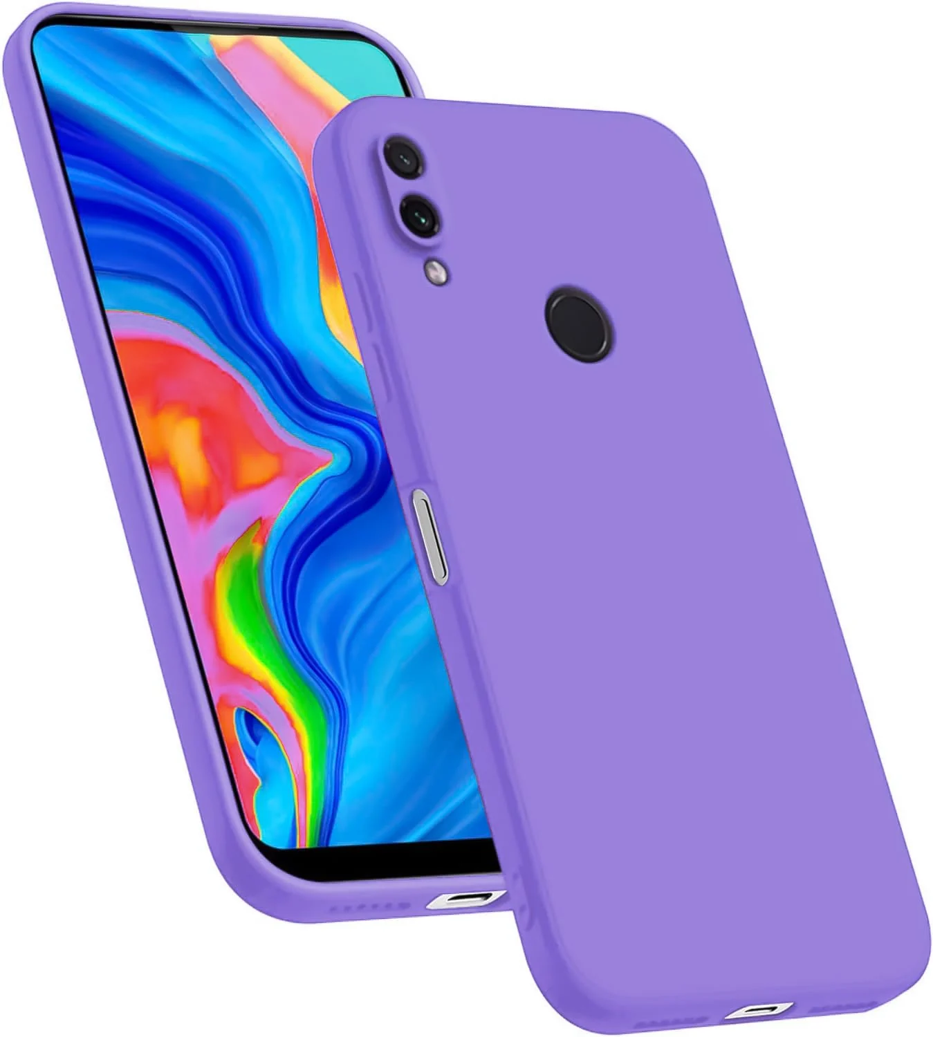 Dl3 Mobilak Xiaomi Redmi Note 7 / Note 7 Pro Case,Soft Flexible Silicone Gel Rubber Bumper Cover,Full Body Shockproof Protective Phone Case (Win Red)