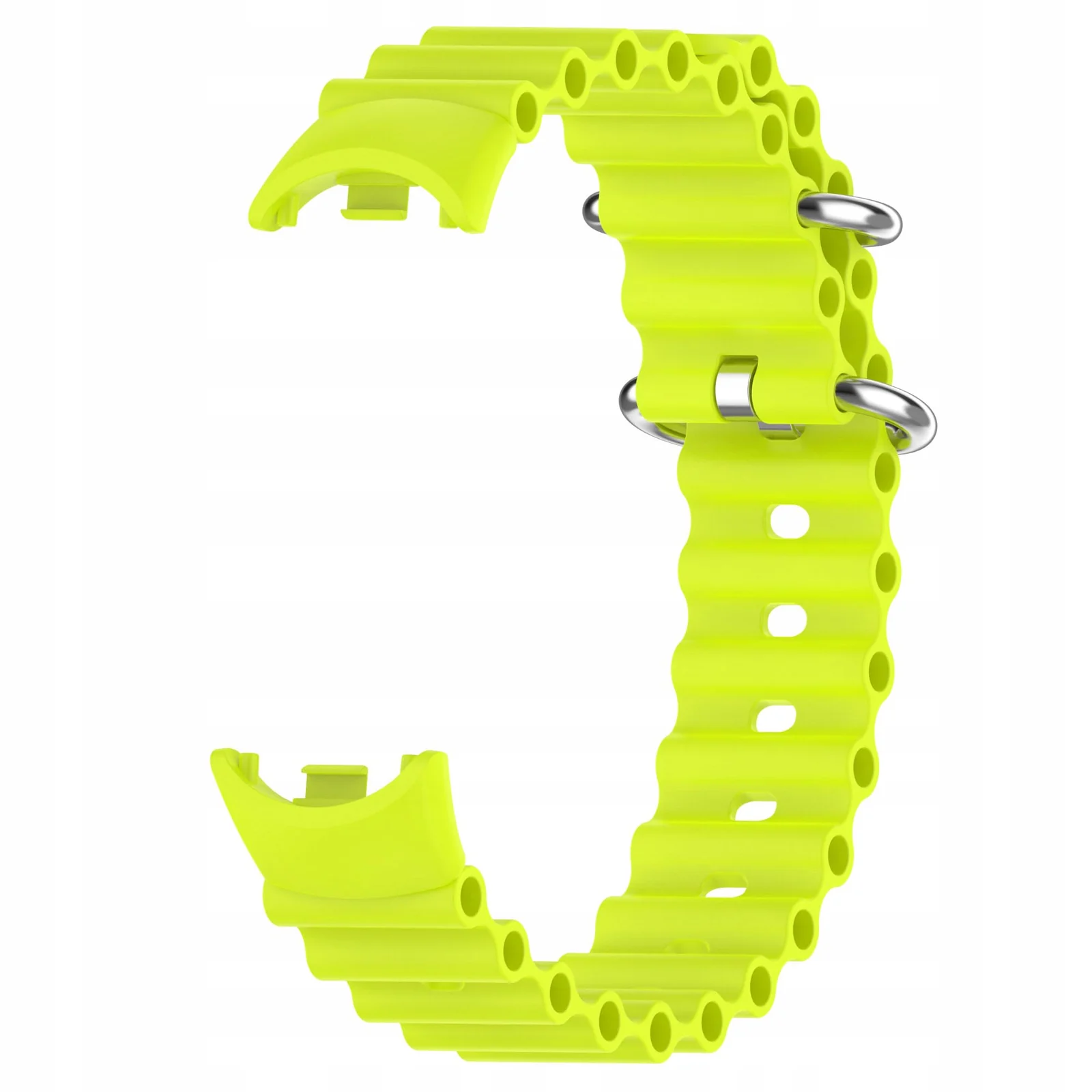 DL3 Mobilak Ocean Band for Xiaomi Mi Band 9 / Xiaomi Mi Band 8, Adjustable Silicone Stretchy Sport Strap Women Men Replacement Wristband For Xiaomi Smart Band 8 / Xiaomi Smart Band 9 - Yellow