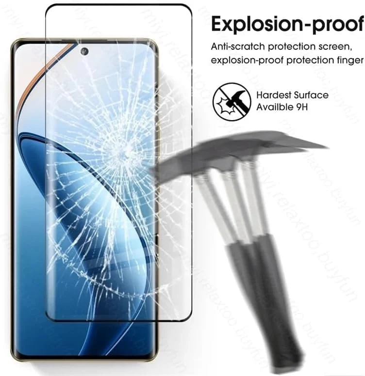 DL3 Mobilak 5D Full Glass Screen Protector For realme 12 Pro Plus/realme 12 Pro+ Frame Protector - Black
