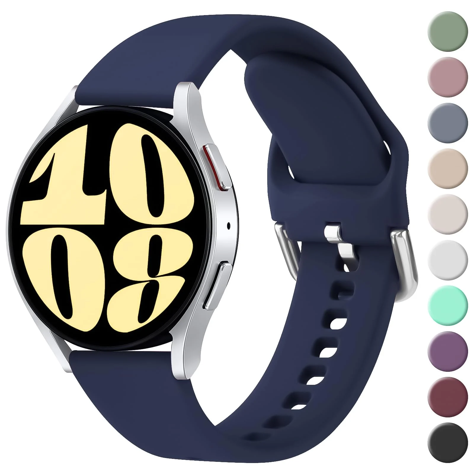Samsung Galaxy Watch 7 / 6 / 5 / 4 40MM 44MM / 5 Pro 45MM / S2 classic / active 2 40MM 44MM / Amazfi GTS 2 / 2e / 3 / 3 Pro / 4 / 2 Mini / 3 Mini / 4 Mini / Bip 3 — DL3 Mobilak Strap Silicone Buckle 20MM For Samsung Galaxy Watch 7/6/5/4 40mm 44mm/Watch 5 Pro/S2 classic/active 2 40mm 44mm/Amazfi GTS 2/2e/3/3 Pro/GTS 4/GTS 2 Mini/3 Mini/4 Mini/Bip 3/Bip 3 Pro Band