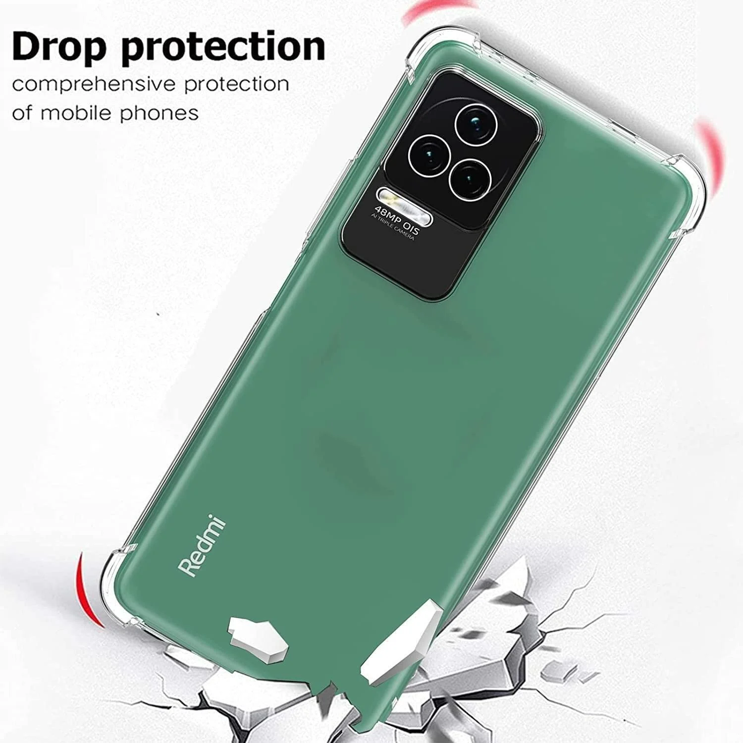 DL3 Mobilak Clear TPU Case for Xiaomi Poco F4, Camera protection, Shock-absorbing protection, Non-slip grip - Clear