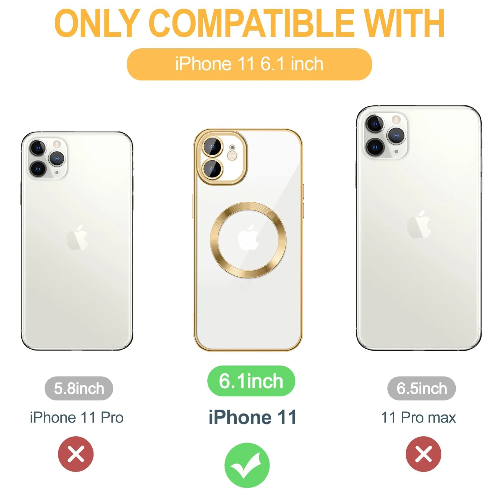 DL3 Mobilak Plated-Edge TPU Protective Case with Camera Protection for iPhone 11 - Gold