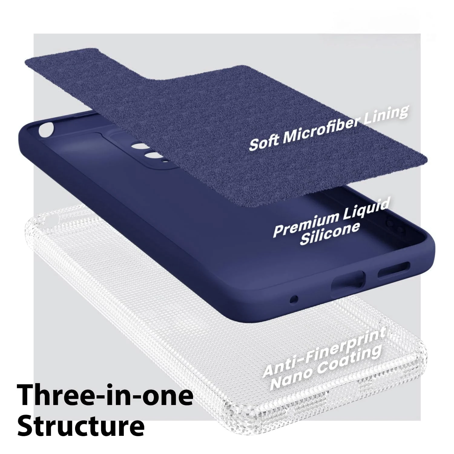 DL3 Mobilak Liquid Silicone Protective Case with Soft Microfiber Lining with Full Camera Protection for OPPO Reno 8 4G / Reno 7 4G / F21 Pro 4G / F21S Pro 4G - Blue 2