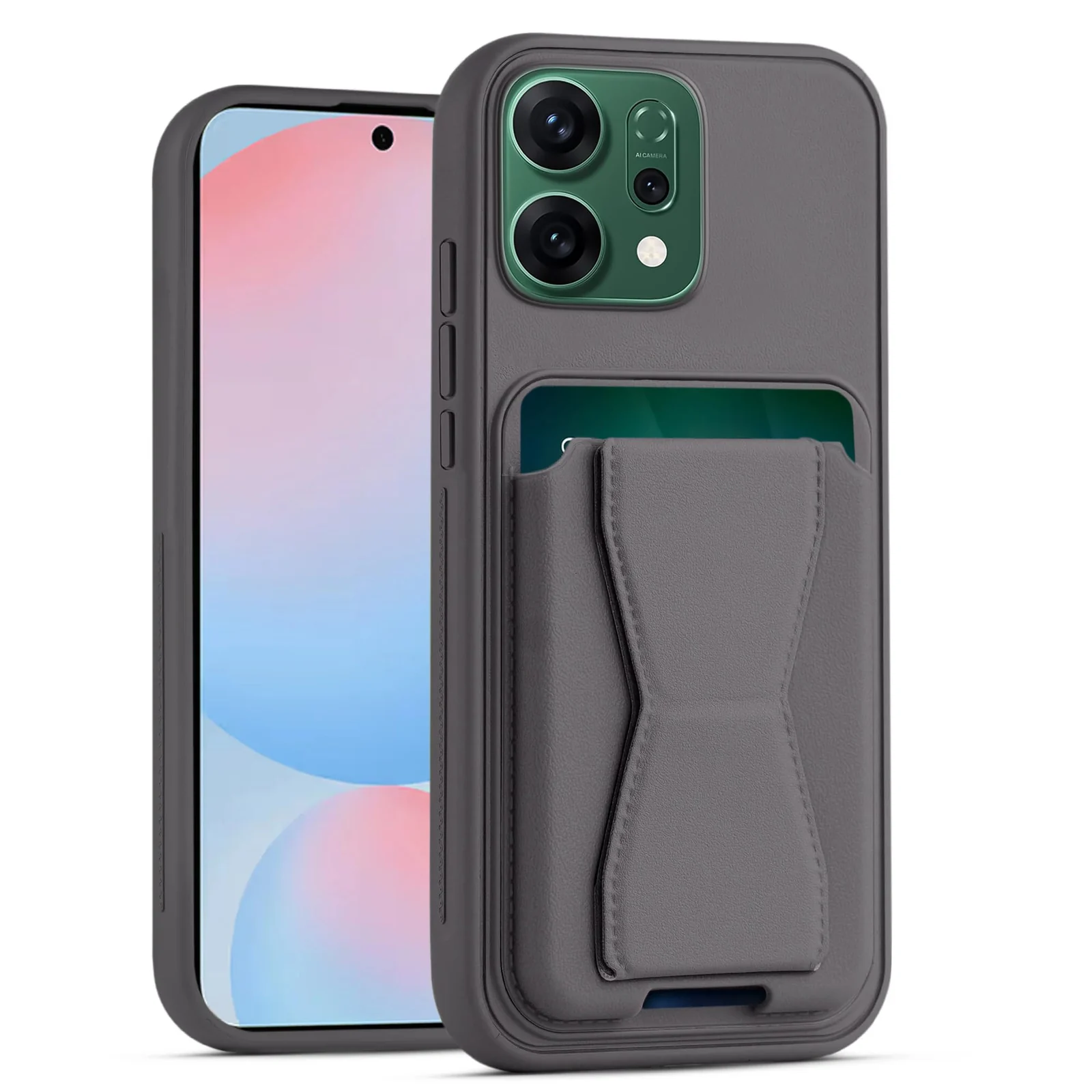 DL3 Mobilak Leather Wallet Case for OPPO Reno 14 5G / Reno 15, Camera protection, Shock-absorbing protection, Built-in kickstand