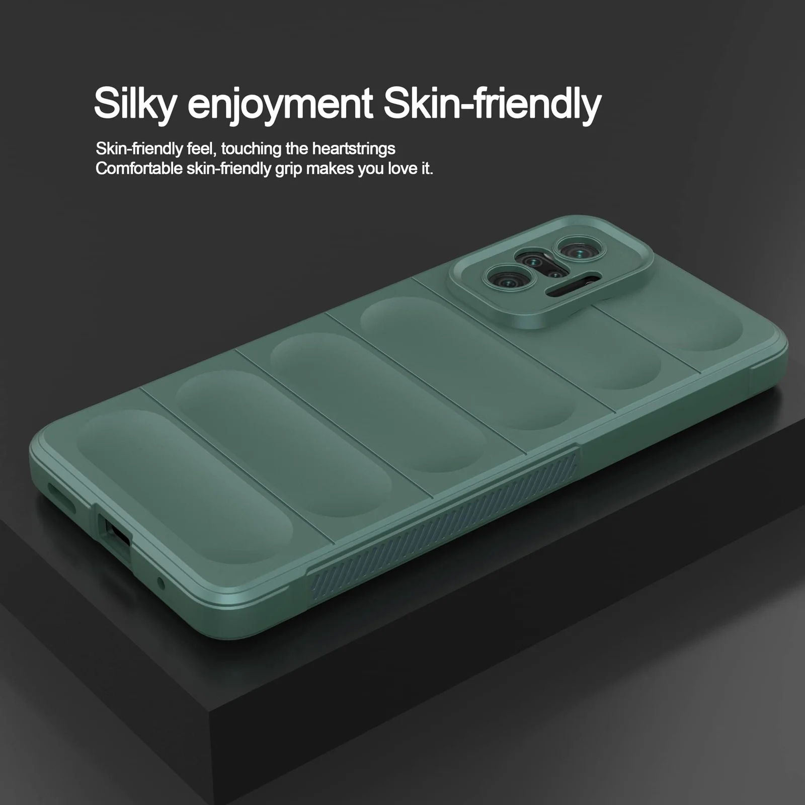 DL3 Mobilak Flexible Silicone and TPU Protective Case with Camera Protection for Xiaomi Redmi Note 10 Pro / Note 10 Pro Max - Green