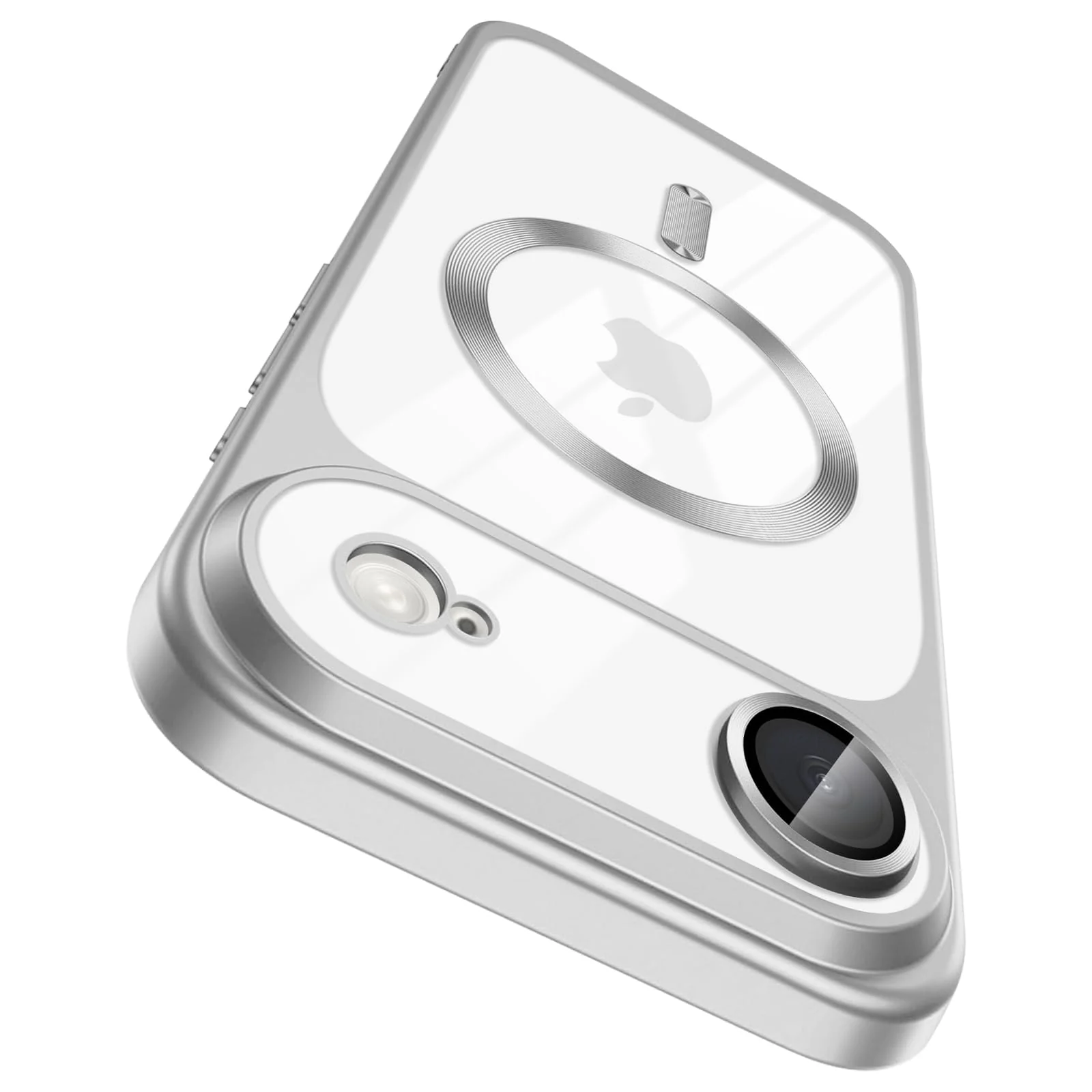 DL3 Mobilak Plated-Edge Protective Case for iPhone 17 Air with Camera Control Button, Compatible with MagSafe accessories, Built-in magnetic car-mount support, Camera protection - Silver