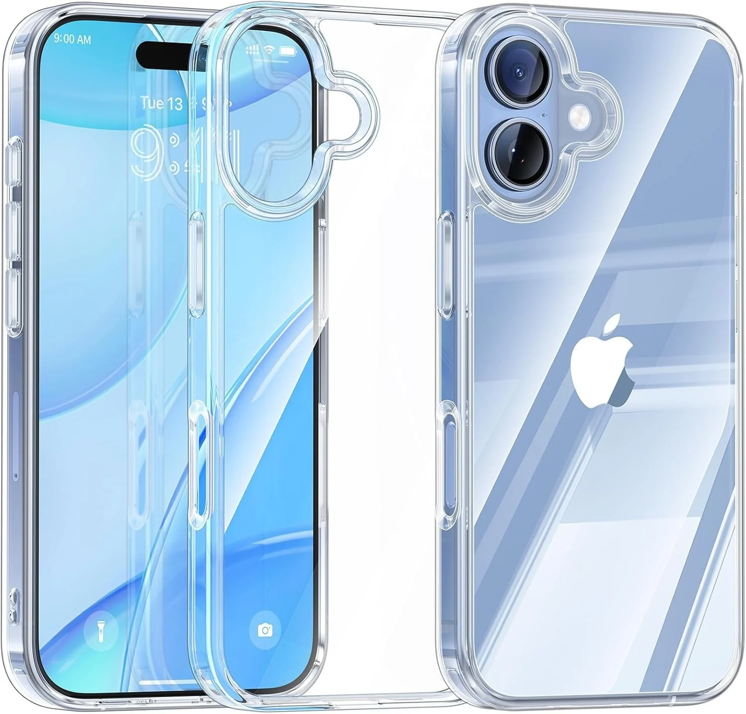DL3 Mobilak Case Compatible with iPhone 17 Case Crystal Soft TPU Gel Case Flexible Silicone Anti-Scratch TPU Cover - Clear