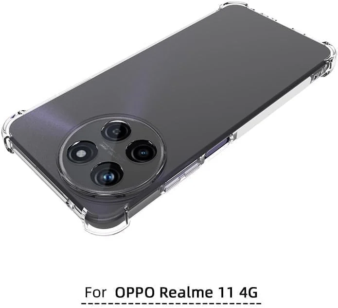 DL3 Mobilak Clear TPU Case for OPPO realme 11 4G, Camera protection, Shock-absorbing protection, Non-slip grip - Clear