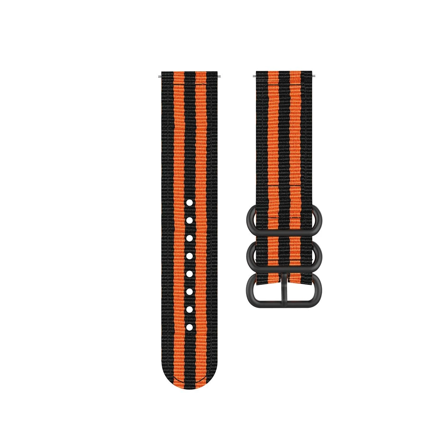 DL3 Mobilak Alpine Loop Nylon Band Compatible with Xiaomi Redmi Watch 5 Active/Redmi Watch 5 Lite, 22mm G-Hook Metal Buckle Sports Watch Strap Men Women Replacement Strap - Black Orange