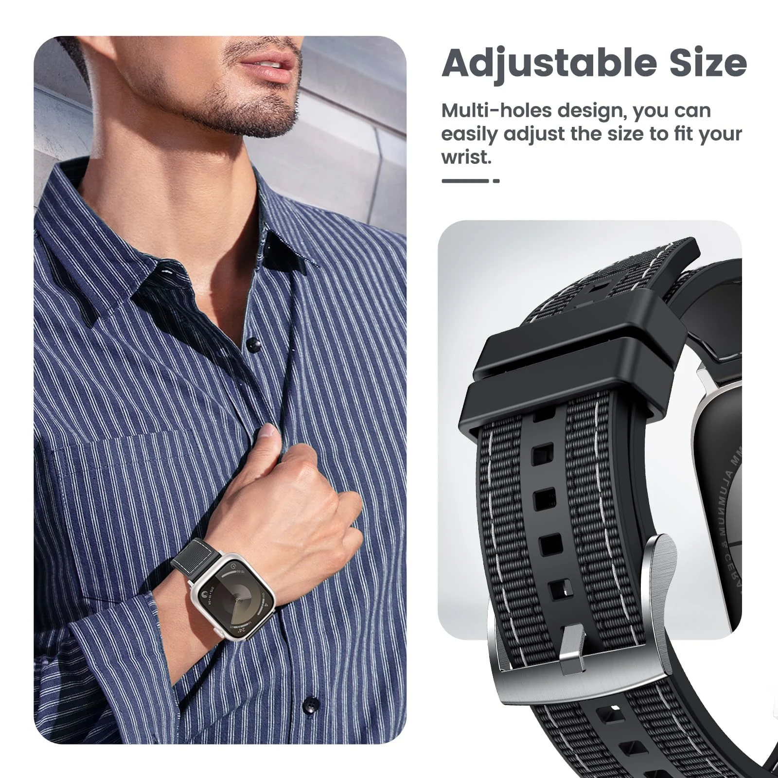 DL3 Mobilak Sport Silicone Nylon Band Designed for Apple Watch Band 49mm 46mm 45mm 44mm 42mm for Men Women, Waterproof Soft Replacement Strap for iWatch Ultra2 Ultra SE SE2 Series 10 9 8 7 6 5 4 3 2 1 - Green