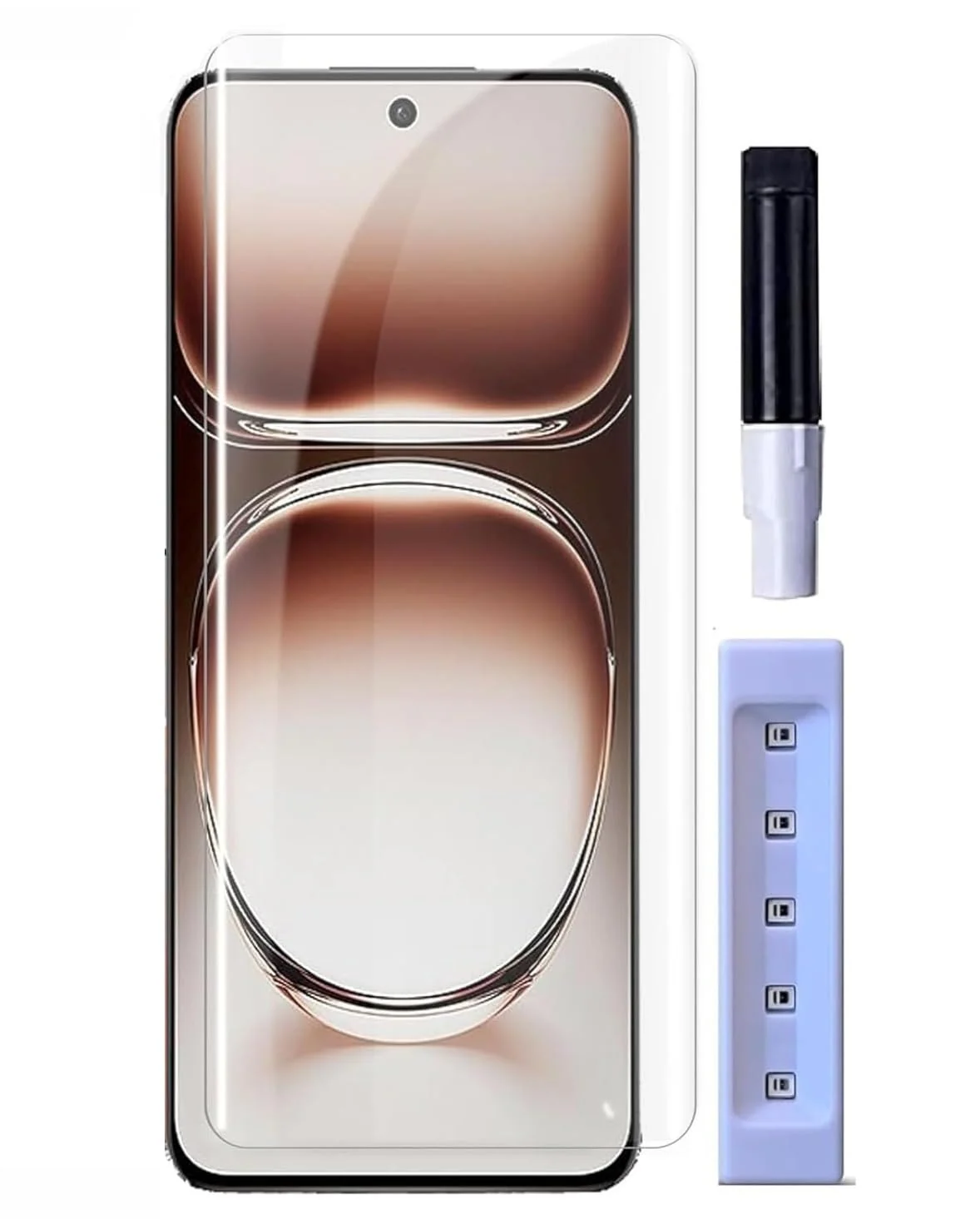 DL3 Mobilak Full Glass Screen Protector For OPPO Reno 12 Pro 5G - Tempered Glass, Full Glue Cover, Fingerprint Unlock - Clear