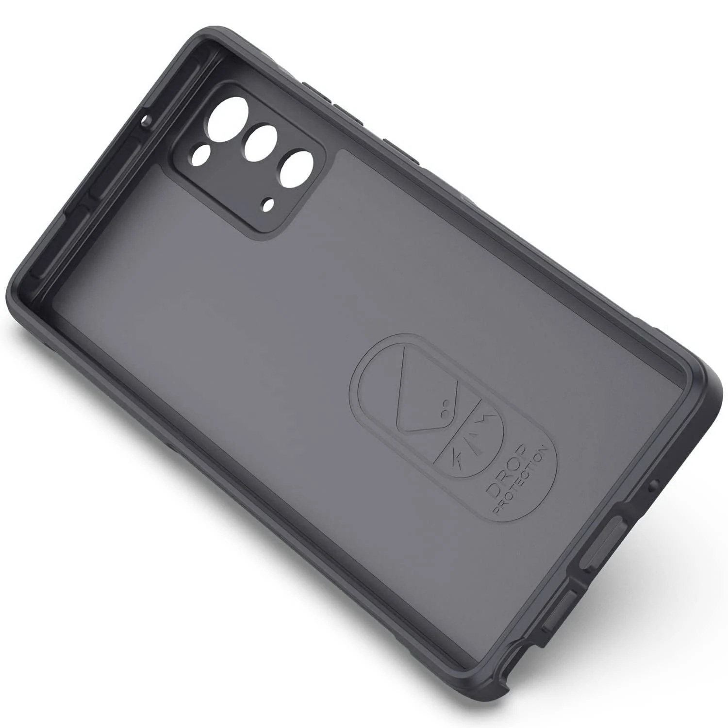 DL3 Mobilak Silicone Case for Samsung Galaxy Note 20 5G Heavy Duty Protective [Slim Fit] Shockproof Soft Flexible Protective Design Shock-Absorption TPU Cover With Camera Protection - Dark Gray