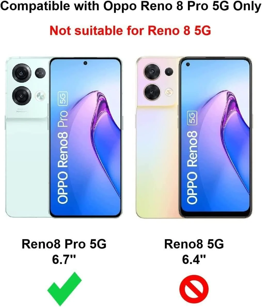 DL3 Mobilak Case Compatible with Reno 8 Pro / 8 Pro Plus Case Crystal Soft TPU Gel Case Flexible Silicone Anti-Scratch Camera Protection TPU Cover - Clear