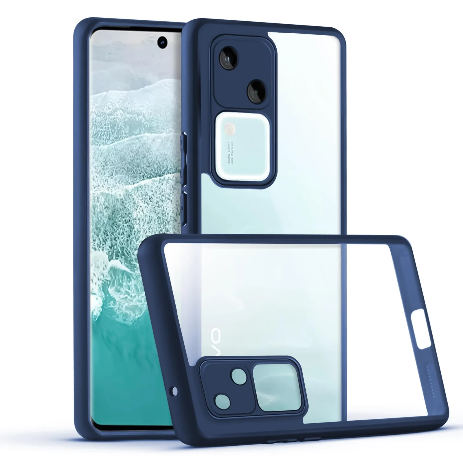 DL3 Mobilak Clear Protective Case for vivo V30 5G / vivo S18 5G - Blue