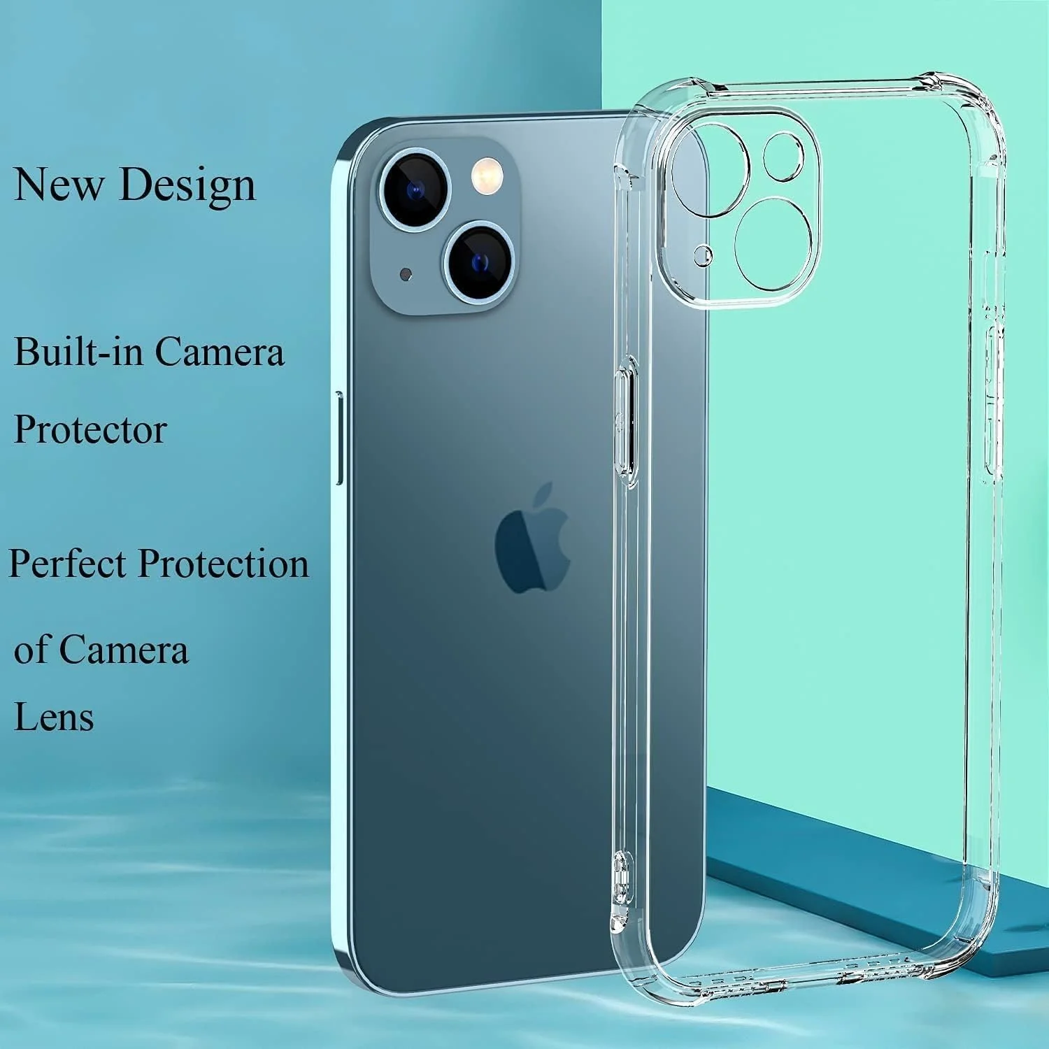 DL3 Mobilak Clear TPU Protective Case for iPhone with Camera Protection and Shockproof Design - Clear