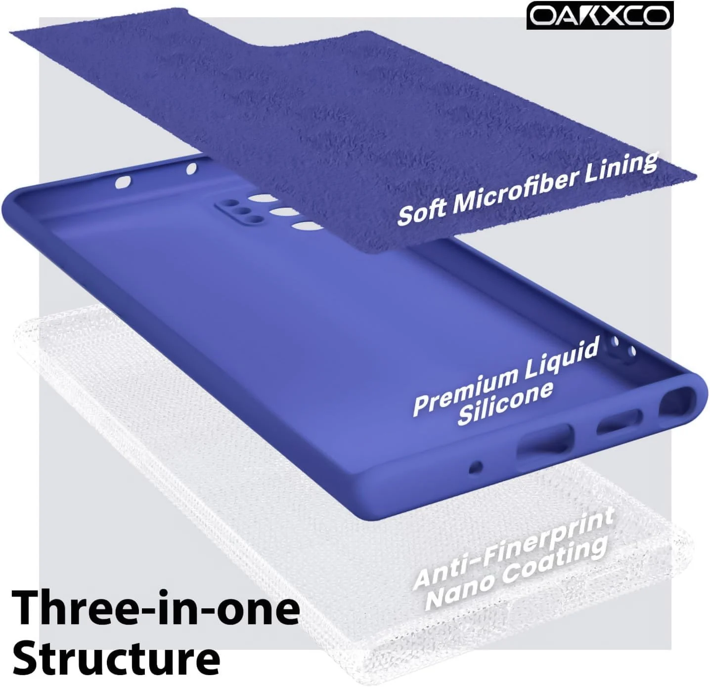 DL3 Mobilak Liquid Silicone Case for Samsung Galaxy Note10 Plus, Shock-absorbing protection, Scratch-resistant surface, Soft microfiber lining - Light Blue