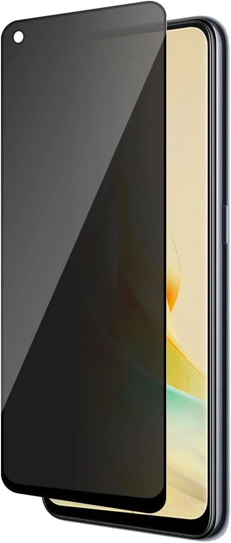 DL3 Mobilak OPPO reno 8t 4G Privacy Screen Protector, Anti-Spy 9H Hardness Tempered Glass Film [Case Friendly] [Bubble Free] - Black