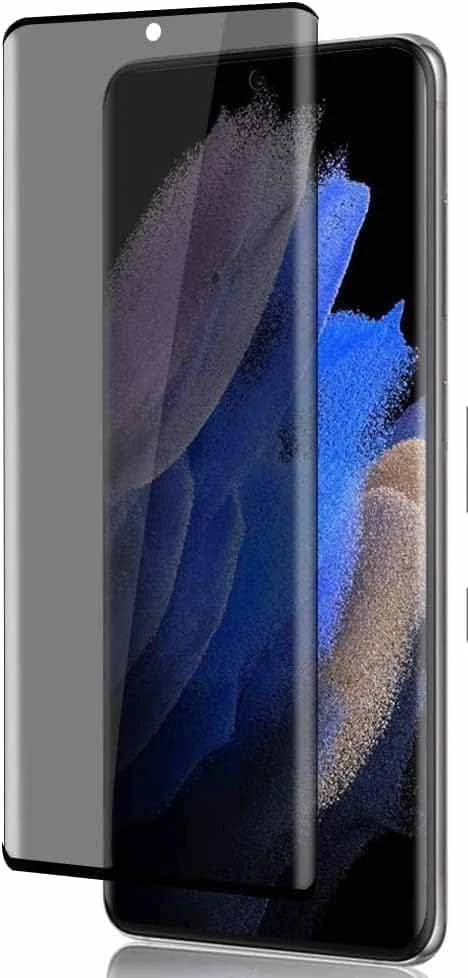 DL3 Mobilak Samsung Galaxy S21 Ultra 5G Privacy Screen Protector, Anti-Spy 9H Hardness Tempered Glass Film [Case Friendly] [Bubble Free] - Black