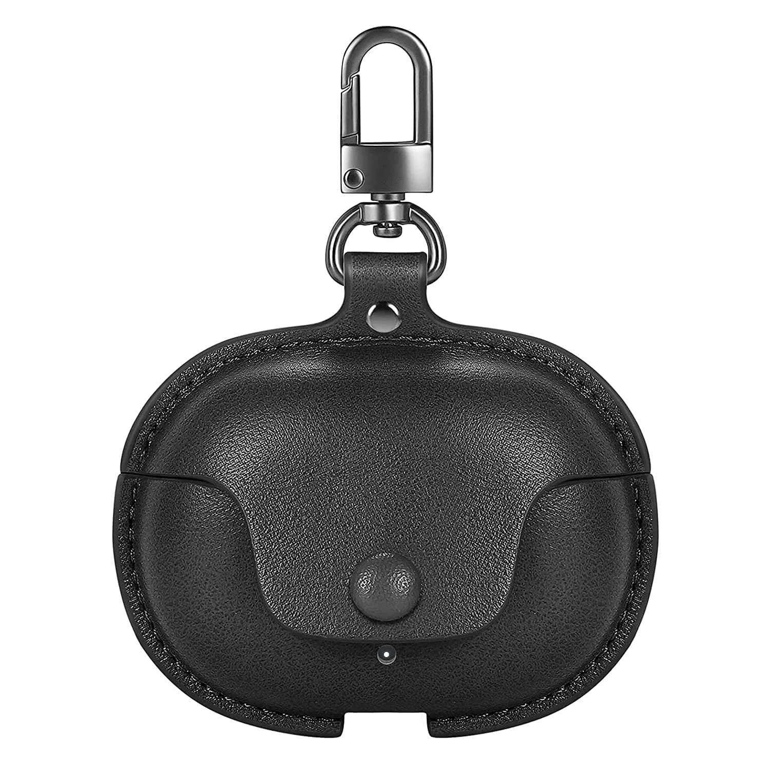 DL3 Mobilak Compatible with Oraimo FreePods 3C Case, Leather Protective Case with Keychain, Anti-drop Shock-absorbing Full Protective Cover, Cute Cool Earphone Cover for Oraimo Freebuds 3C - Black