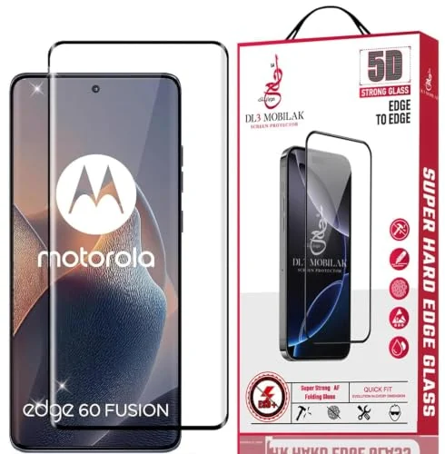 DL3 Mobilak Screen Protector for Moto Edge 60 Fusion/Edge 60/60 Pro, Tempered Glass Screen Saver Premium HD Protective, Scratch Resistant, NO-Bubble, 9H Hardness, Full Coverage Film - Clear