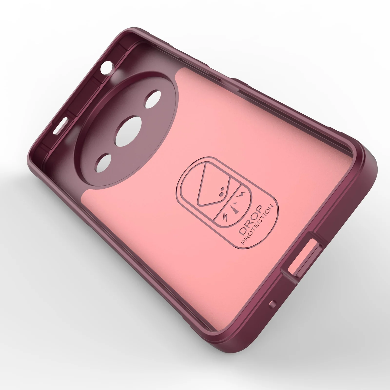DL3 Mobilak Soft Silicone Protective Case for Xiaomi Redmi A3 with Camera Protection and Shockproof Design - Wine Red