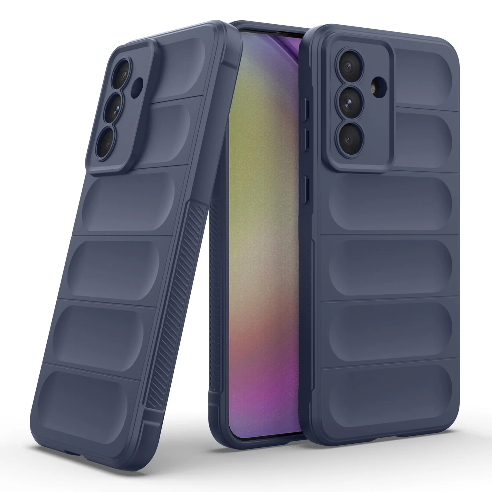 DL3 Mobilak Silicone Case for Samsung Galaxy A36/ Samsung Galaxy A56 4G / 5G Heavy Duty Protective [Slim Fit] Soft Protective Design Shock-Absorption TPU Cover With Camera Protection - Blue