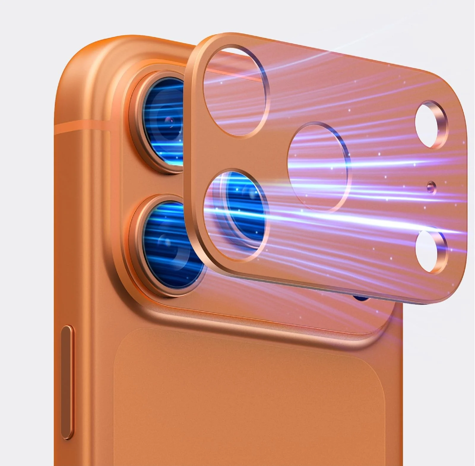 DL3 Mobilak for iPhone 17 Pro 6.3-Inch Camera Lens Protector - Ultra HD Tempered Glass Camera Len Protection Cover [Case Friendly] [Scratch-Resistant] [Night Shooting Mode] - Cosmic Orange