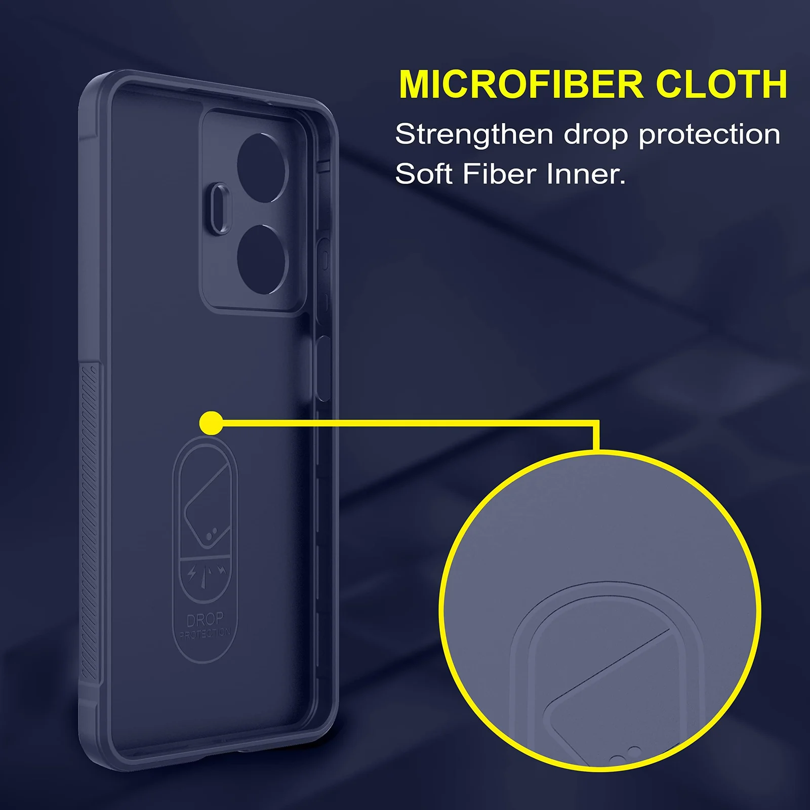 DL3 Mobilak Flexible Silicone and TPU Protective Case with Camera Protection for realme C55 / Narzo N55 - Blue