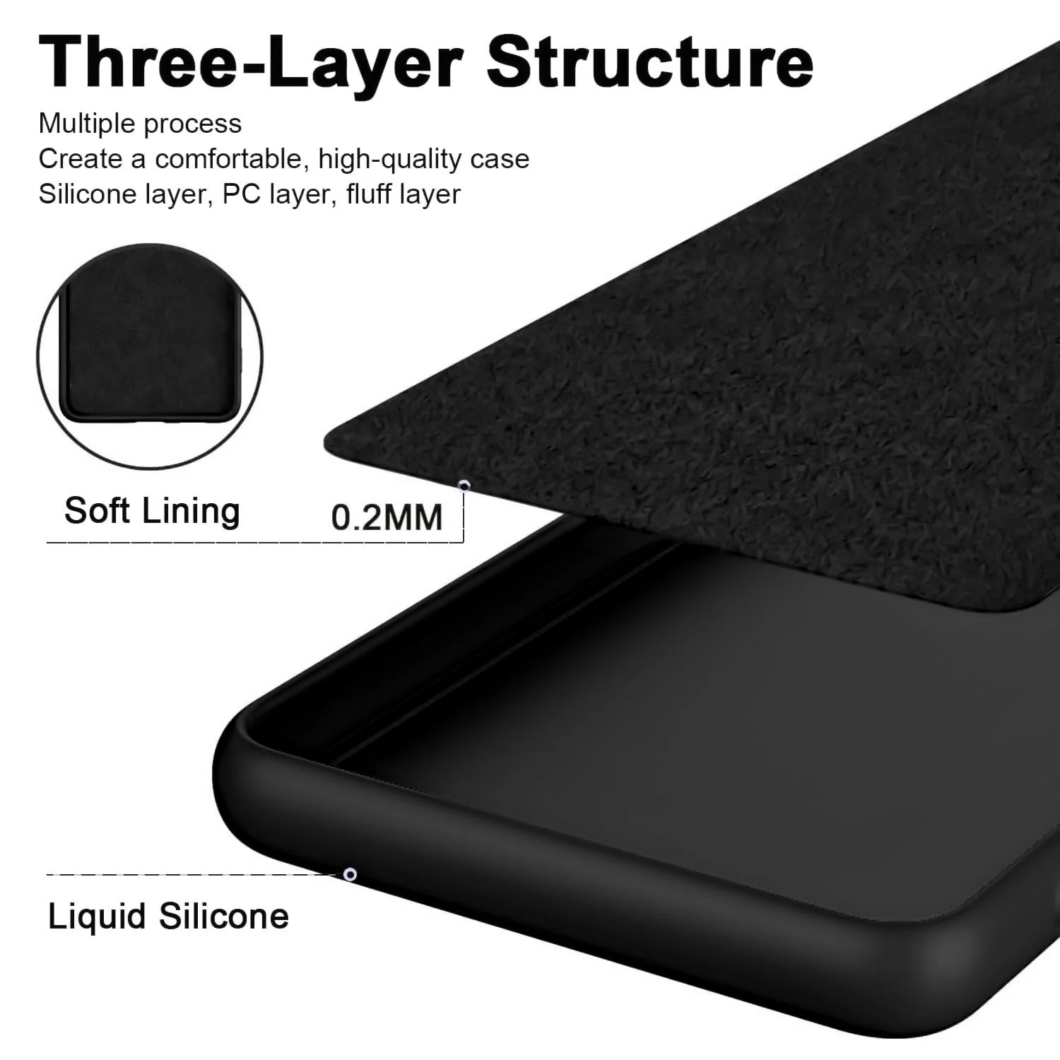 DL3 MOBILAK Case Compatible with OPPO Reno 8T 4G (Not 5G), Soft Silicone Bumper Case, Shockproof Protective Case - Black