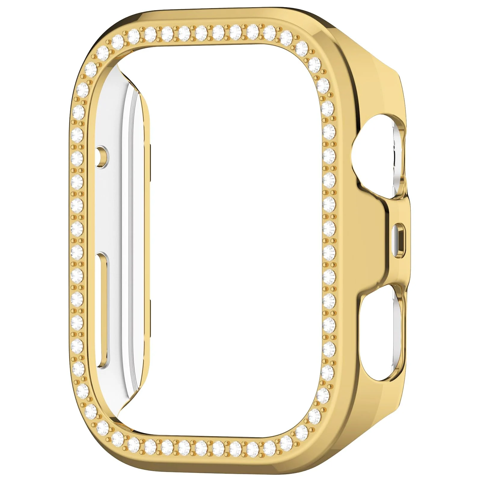 DL3 Mobilak Bling Case Without screen protector for Huawei Watch Fit 4, Hard PC Frame Case, Crystal Diamonds Bumper Cover for Women Girls, Slim Protective Cover for Huawei Watch Fit 4 - Gold