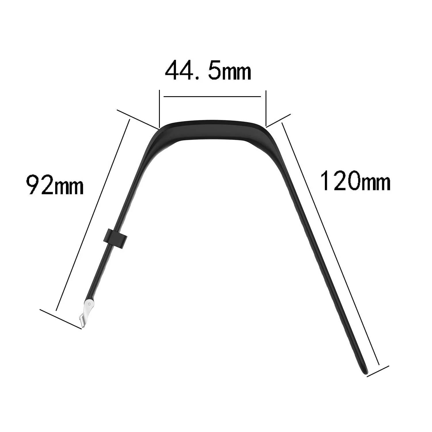 DL3 Mobilak Silicone Watch Band Strap Compatible for Huawei Honor Band 4 Running Version/Huawei Band 3e/ Band 4e Smart Watch Bracelet Replacement - Black