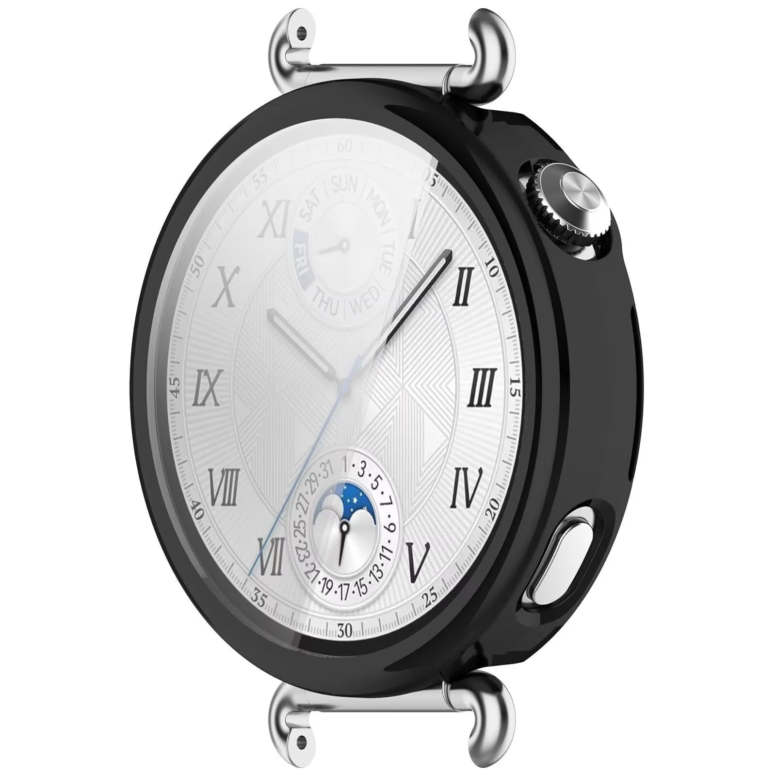 DL3 Mobilak Case for Huawei Watch GT6 41mm 2025, Case with Screen Protector, HD Protection Cover, Soft Silicone Screen Protector Cover for Huawei Watch GT 6 41mm 2025 - Black