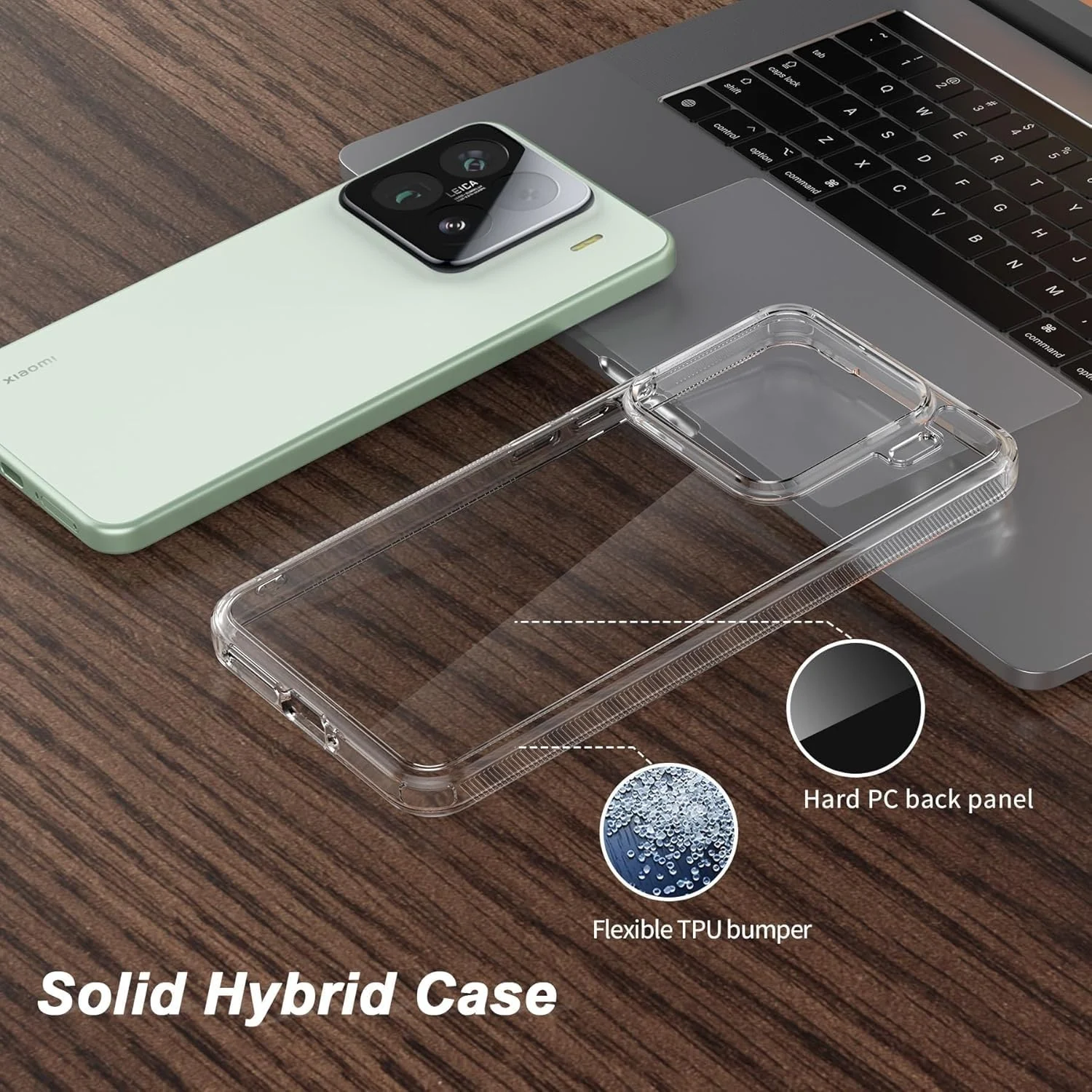 DL3 Mobilak Protective Case Compatible with Xiaomi 15 Cover, Mobile Phone Case Thin Soft Silicone Anti-Yellow Protective Case - Clear