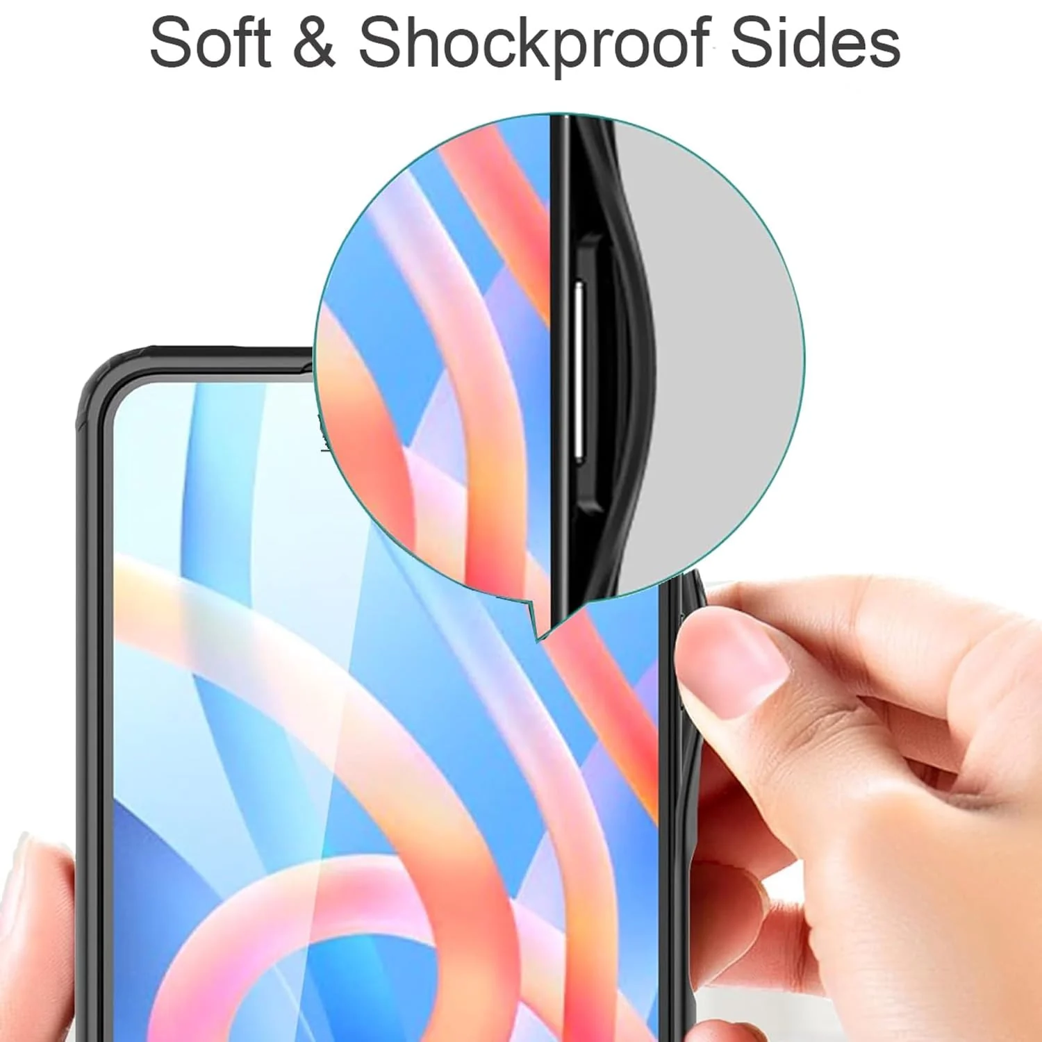 DL3 Mobilak Clear TPU Case for OPPO Reno 10 Pro + Plus 5G, Camera protection, Shock-absorbing protection, Scratch-resistant surface - Black