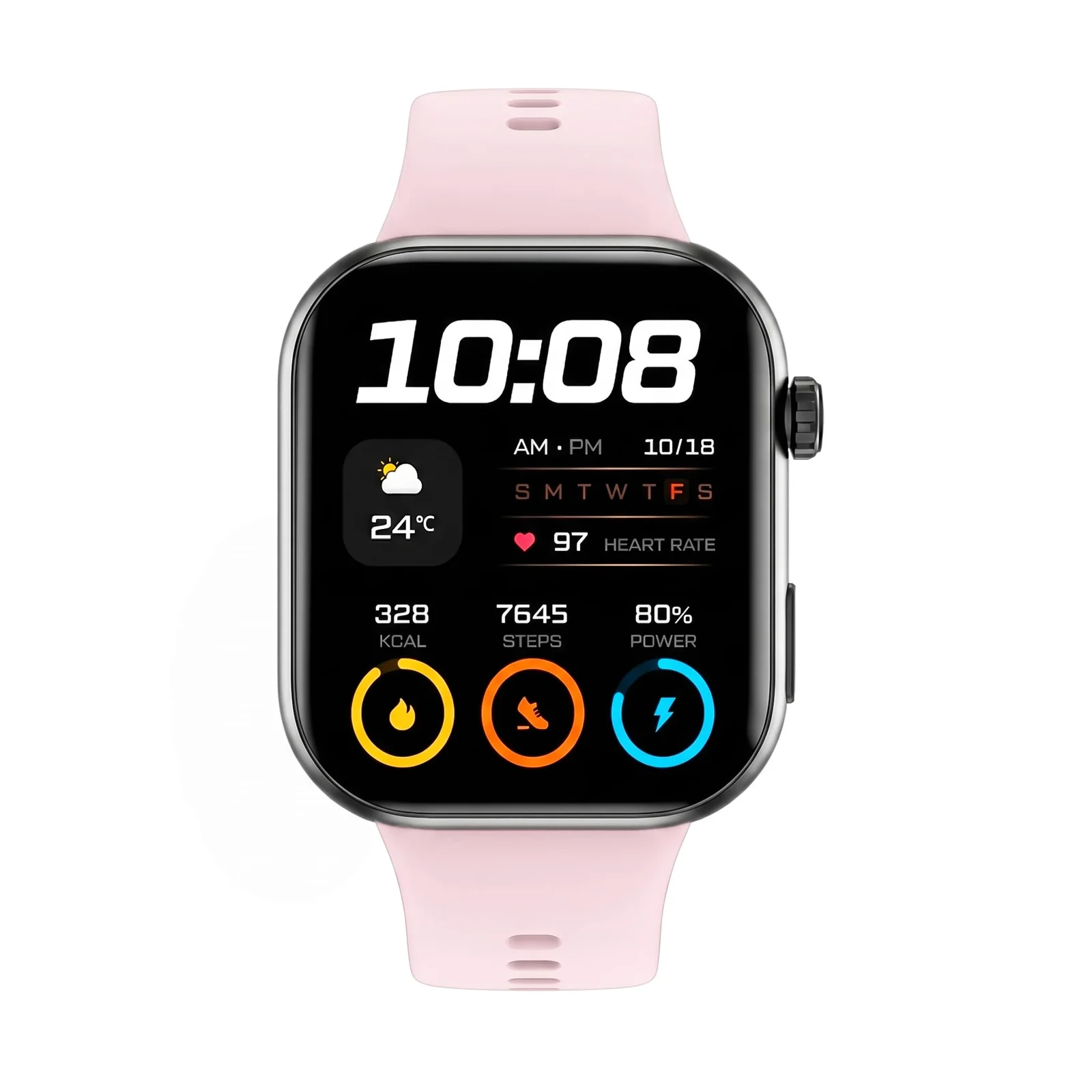 DL3 Mobilak Silicone Bracelet for HONOR Choice Watch 2i Strap, Soft Silicone Sport Replacement Strap for Women/Men, Adjustable Waterproof Sports Band for HONOR Choice Watch 2i - Pink