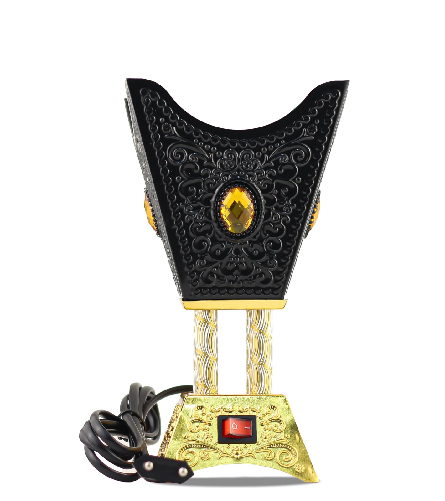 Mobigon Arabian Electric Incense Burners metal Vintage Arabic Burner, Middle Eastern Incense Holder- Electric Incense Burner Bakhoor Suitable For Arabian Oud, Home, Hotel Decor - Style 19