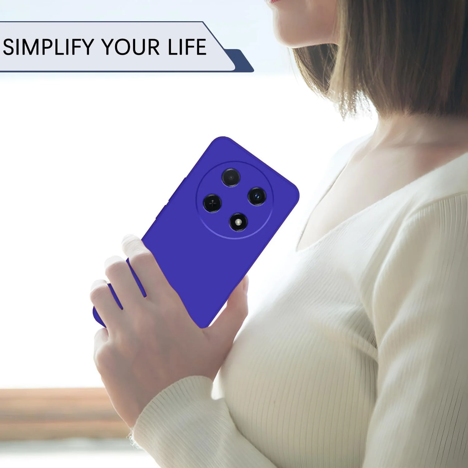 DL3 Mobilak Liquid Silicone Protective Case for Huawei nova 12i with Microfiber Lining and Shockproof Design - Pepsi