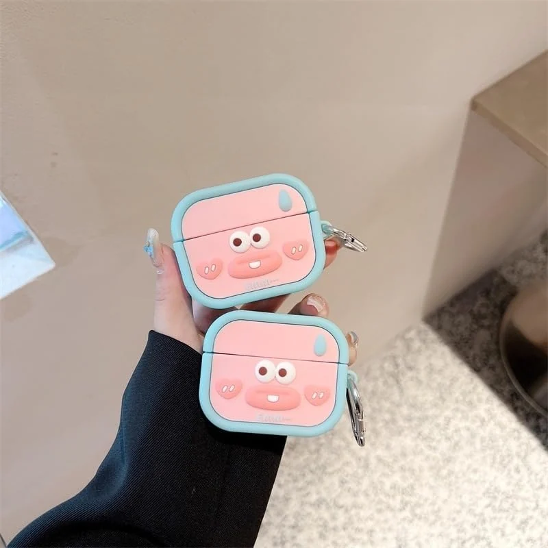 DL3 Mobilak For AirPods 3 Case Soft Silicone Shockproof Cover for Apple AirPods 3rd, New 3D Cute Cartoon Creative Fun Case Skin with Keychain Design for Air pods 3rd Charging Case - Tv Pink