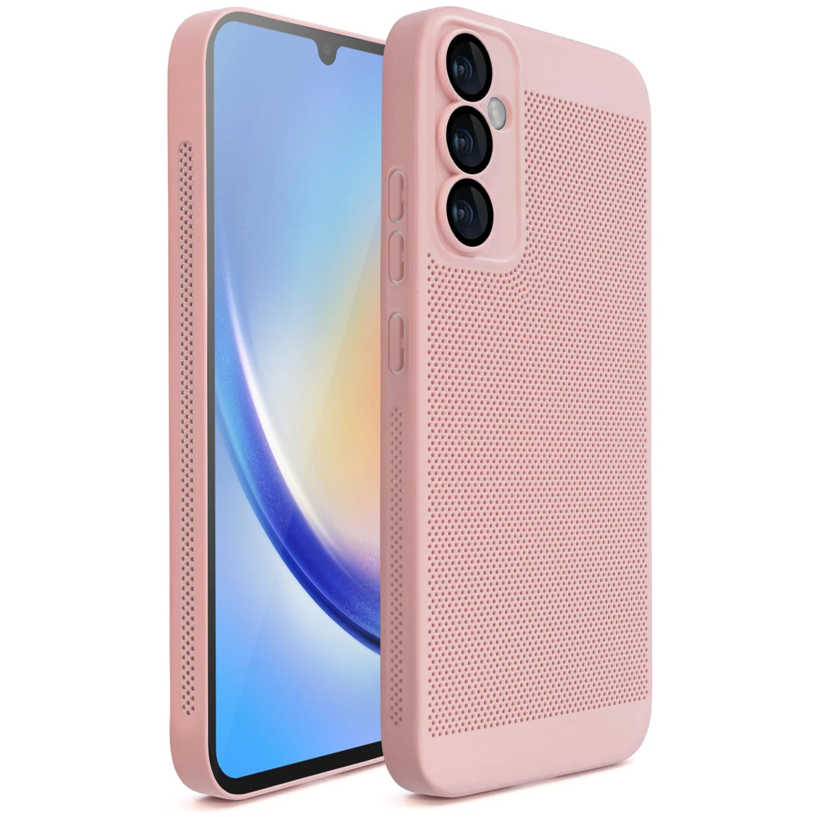 DL3 Mobilak Heat-Dissipation Hard PC Case with Built-In Camera Lens Protector for Samsung Galaxy S23 Plus - Pink