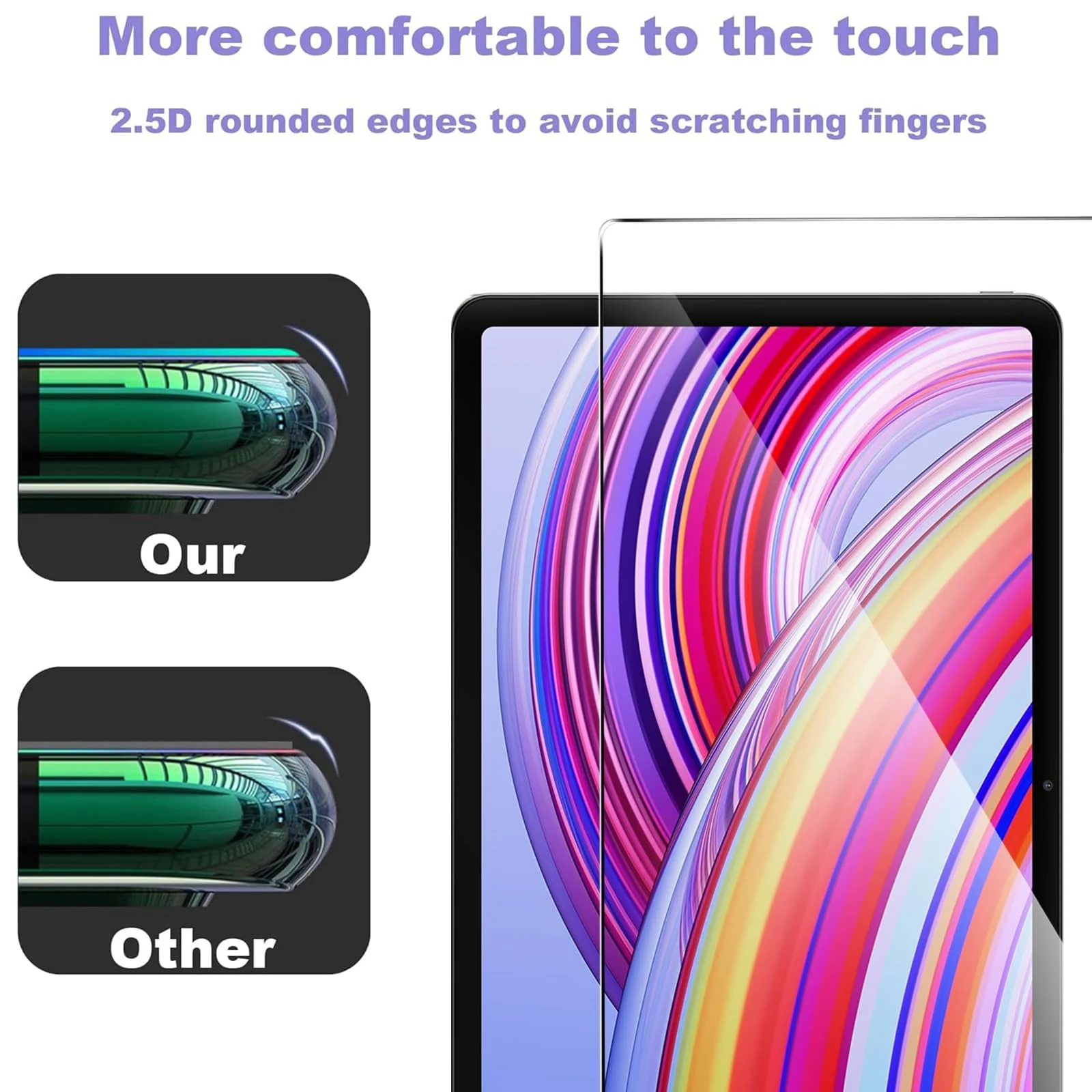 DL3 Mobilak Screen Protector For Xiaomi Redmi Pad Pro 2024 12.1 Tablet Tempered Glass Film [HD Crystal ] [Easy Installation] [Scratch Resistant] [9H Hardness] - Clear