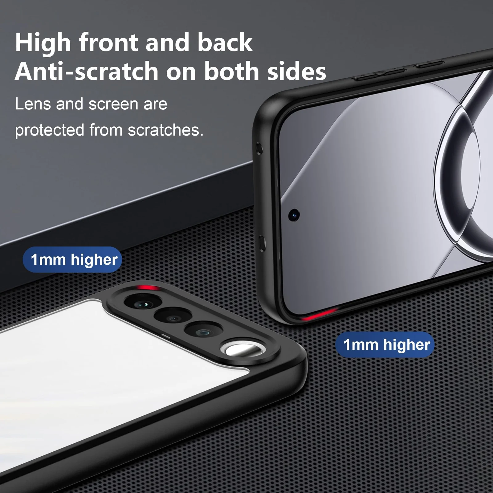 DL3 Mobilak Case Transparent For realme 16 5G, Military-Grade Shockproof Anti-Yellowing, Slim Protective Phone Case Bumper Cover With Camera Protective - Black