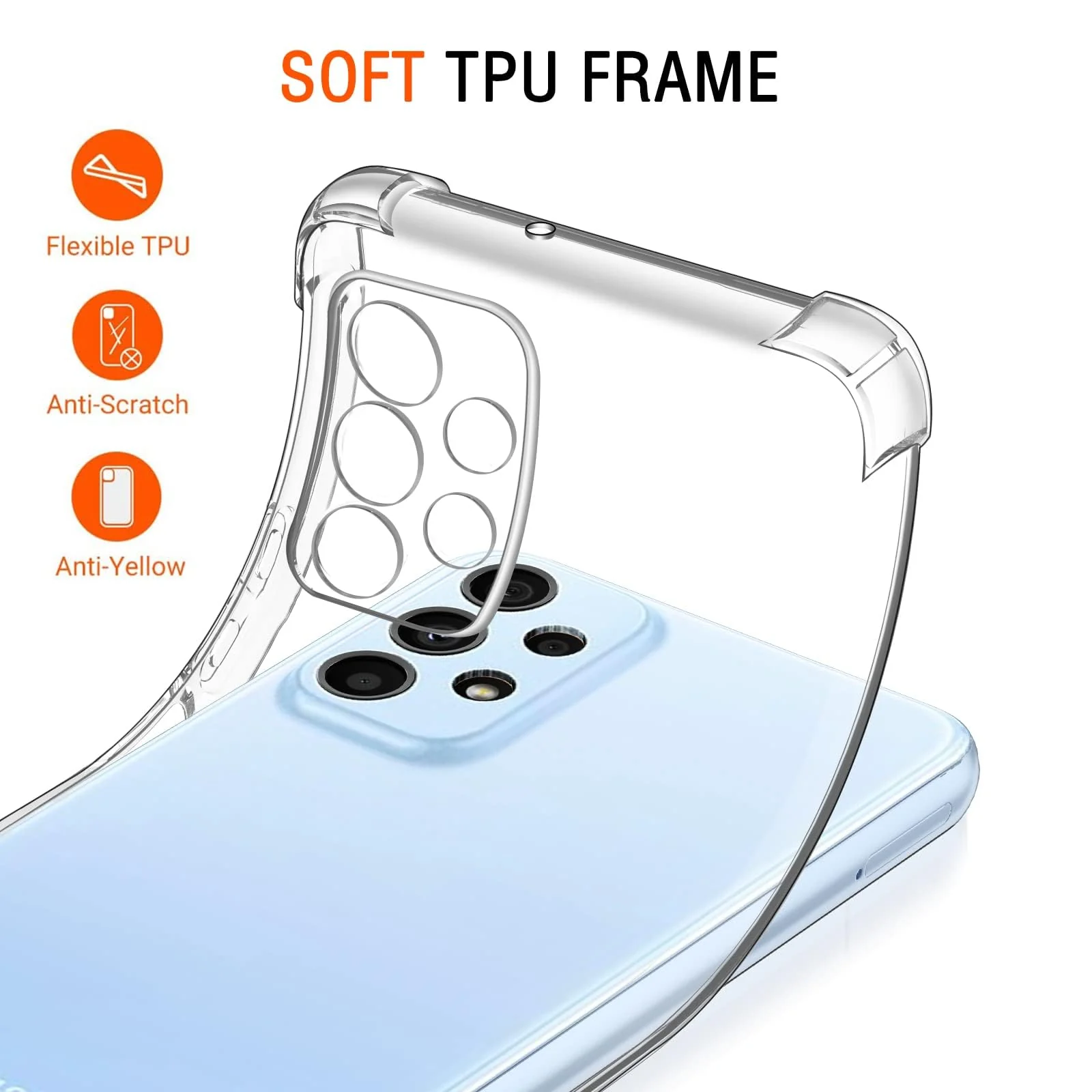 DL3 Mobilak Clear TPU Case for Samsung Galaxy A33 5G, Camera protection, Shock-absorbing protection, Scratch-resistant surface - Clear