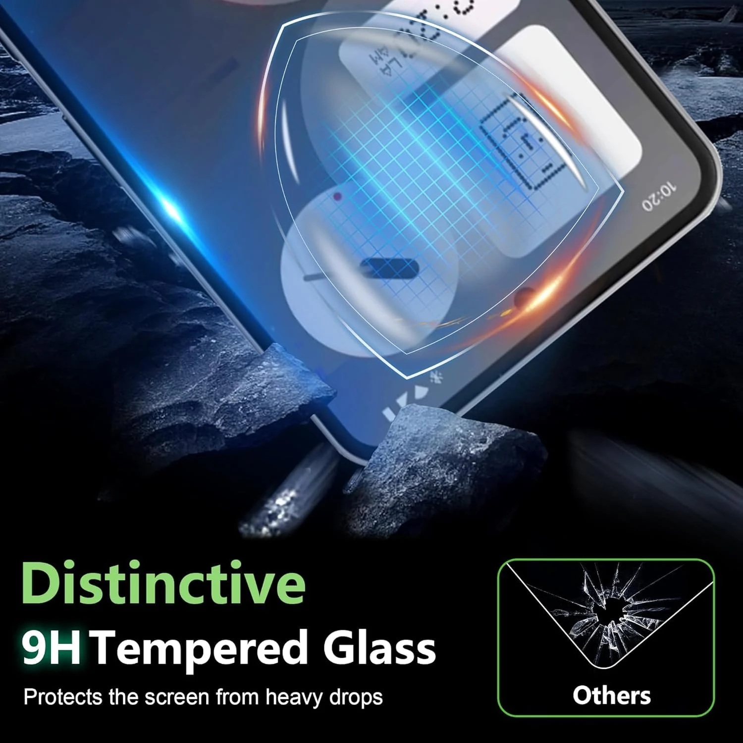 MOBIGON 9H Full-Coverage Tempered Glass Screen Protector for Nothing Phone 3a, Clear