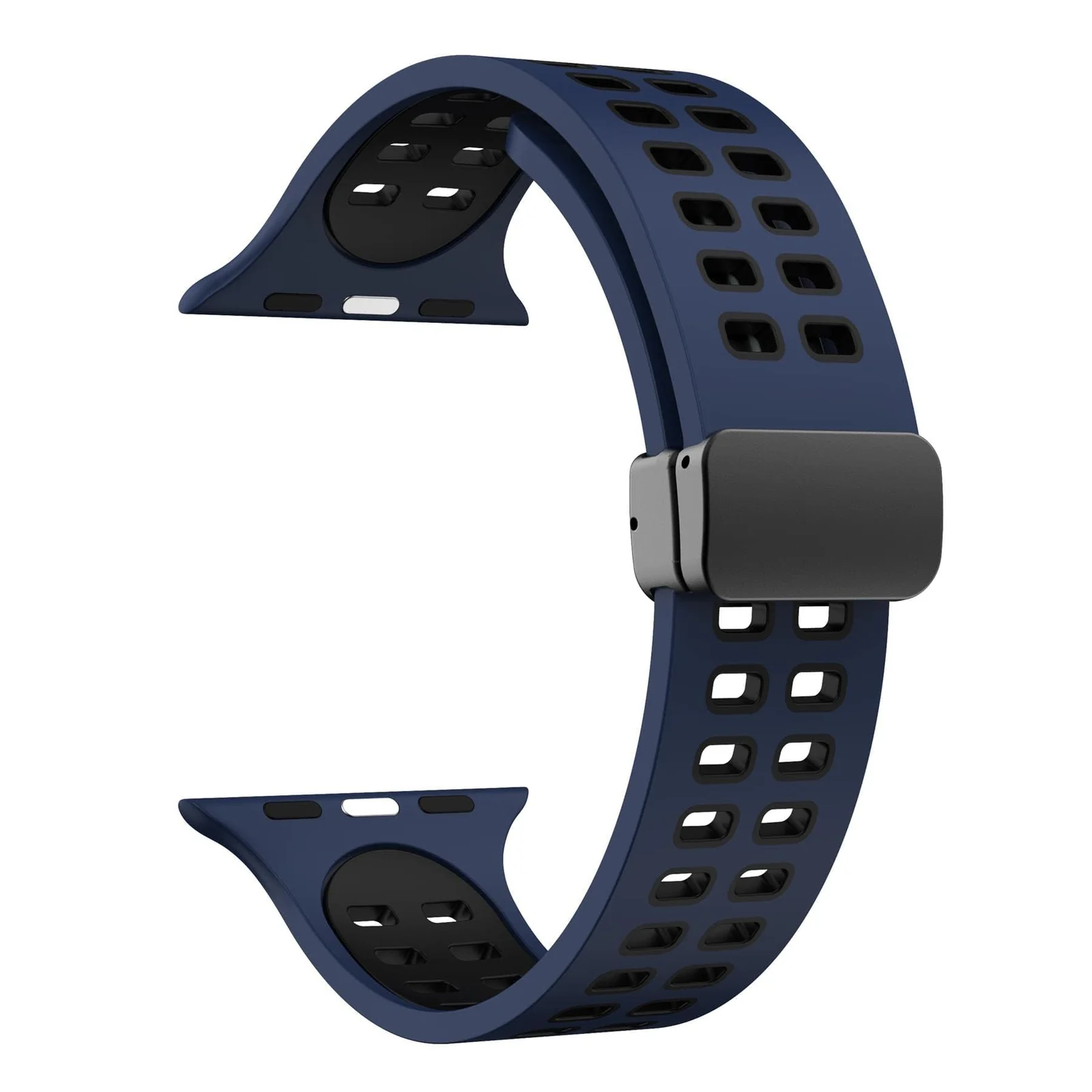 DL3 Mobilak Compatible with Apple Watch Ultra Band 49mm 45mm 44mm 42mm 41mm 40mm 38mm, Silicone Strap with Magnetic for iWatch Ultra SE Series 9 8 7 6 5 4 3 2 1 (38mm/40mm/41mm) - Blue Black