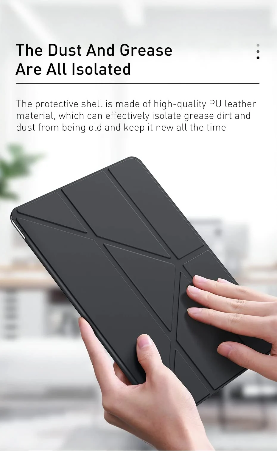 DL3 Mobilak Case For iPad 10th Generation 2022 10.9 Inch with Pencil Holder, iPad 10 [Support Touch ID] Flexible TPU Back Shell Smart Trifold Stand Protective Cover Auto Wake/Sleep - A. Black